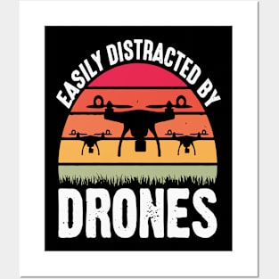 Easily Distracted By Drone Vintage Posters and Art